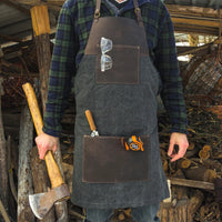 Canvas & Leather Carving Apron