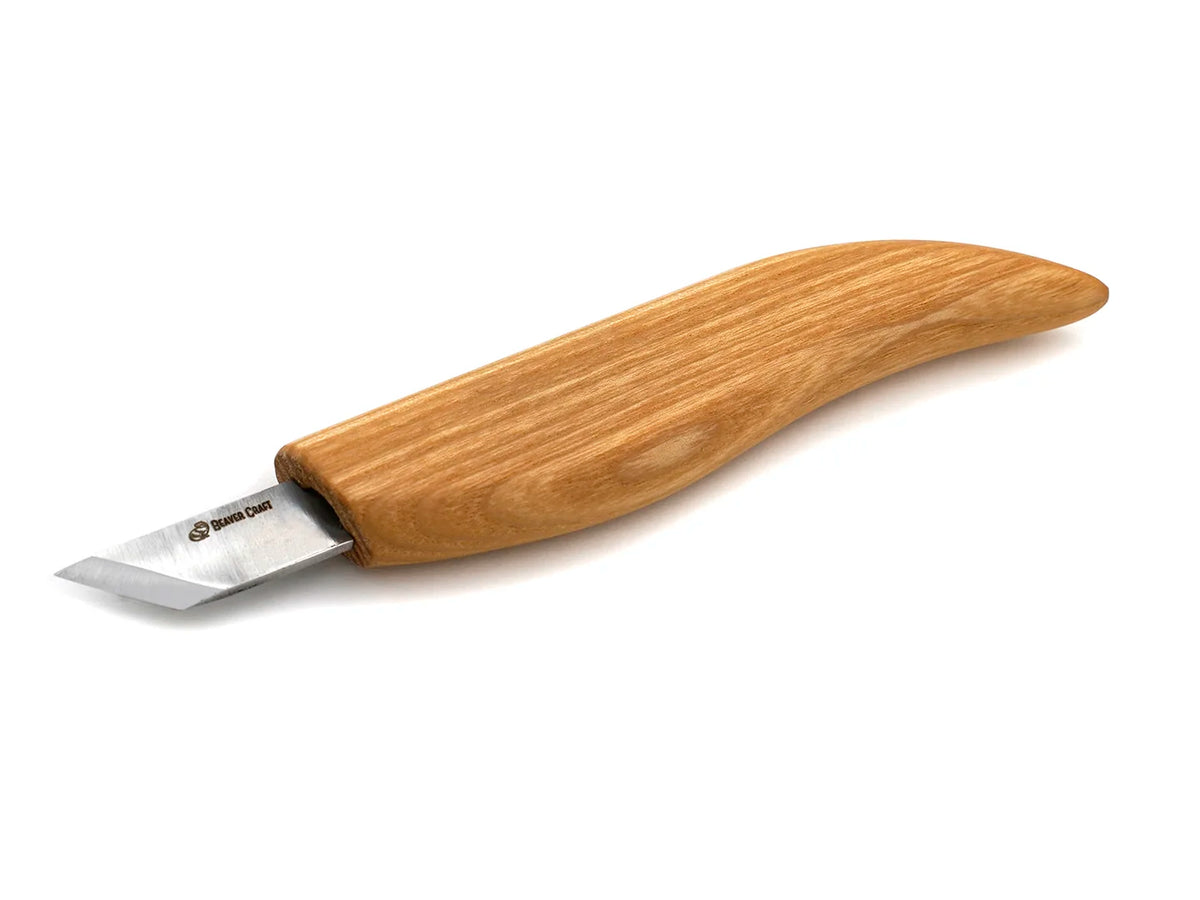 Chip Carving Knife – Skew Carving Knife for Geometric Patterns & Deep Cuts – C12