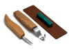 Left-Handed 2-Piece Spoon Carving Set – Mini Wood Carving Knife Set – S02L