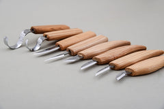 8-Piece Wood Carving Tool Set – Extended Wood Carving Knife Set in Tool Roll – S08