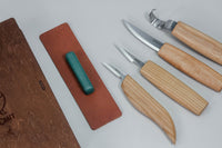 Wood & Spoon Carving Knife Set in Book Case, 4 pcs