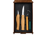 Left-Handed Spoon Carving Knife Set in Box, 3 pcs