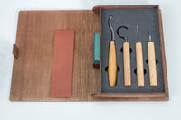 Spoon Carving Tool Set in Book Case, 4 pcs