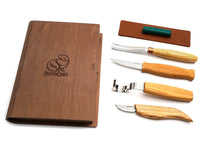 Spoon & Kuksa Carving Set in Book Case, 4 pcs
