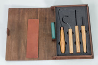 Spoon & Kuksa Carving Set in Book Case, 4 pcs