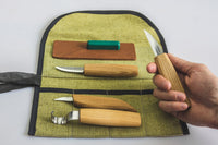 Left-Handed Wood & Spoon Carving Knife Set, 4 pcs