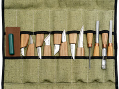 12-Piece Wood Carving Tool Set – Extended Wood Carving Set in Tool Roll – S50