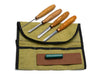 4-Piece Wood Carving Tool Set – Wood Carving Gouge Chisel Set in Tool Roll – SC02