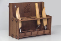 Wooden Tool Holder – Dark, 10 slots