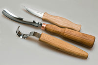 Left-Handed Spoon Carving Set with Gouge, 3 pcs